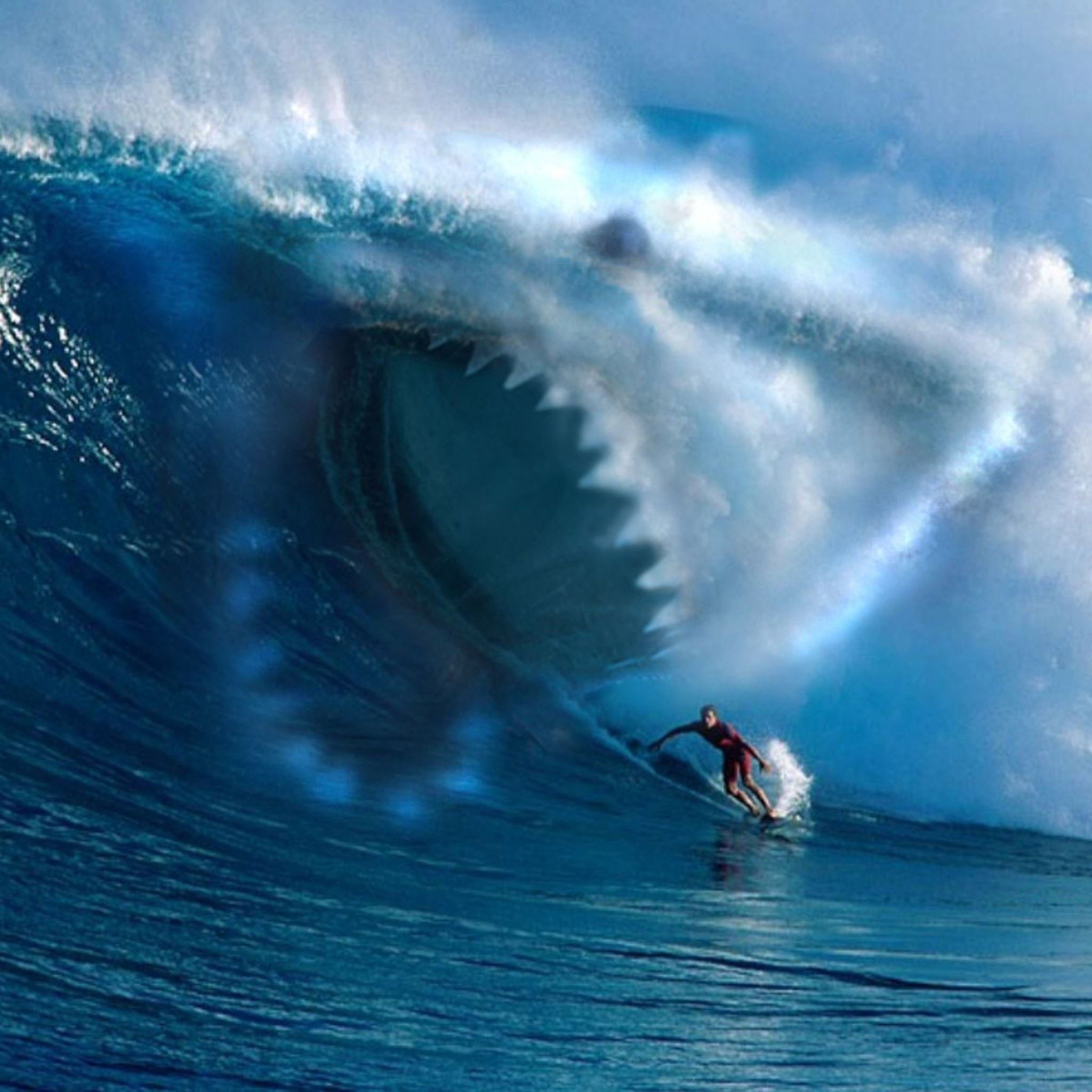 Shark-Wave-Water-Surfing-Ocean-ipad-air-